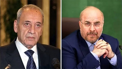 بري وقاليباف يؤكدان ضرورة إلزام إسرائيل بوقف الحرب والانسحاب من الأراضي اللبنانية المحتلة