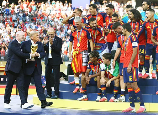 إسبانيا تتوّج بطلة مونديال 2026 بحضور الرئيس الأميركي