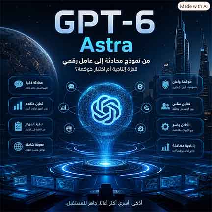 GPT‑6 Astra: من نموذج محادثة إلى عامل رقمي — قفزة إنتاجية أم اختبار حوكمة؟