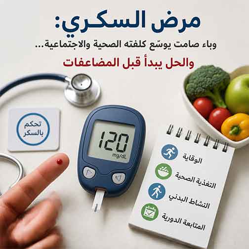 مرض السكري: وباء صامت يوسّع كلفته الصحية والاجتماعية… والحل يبدأ قبل المضاعفات