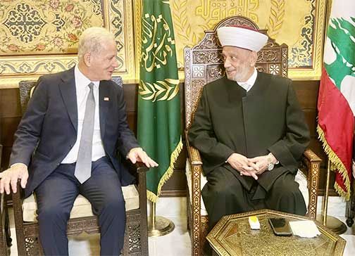 السفير الامبركي من دار الفتوى: المفاوضات مستمرة وعلي الطاهر في دائرة الانتظار.. وواشنطن تربط وقف الاعتداءات بملف سلاح حز