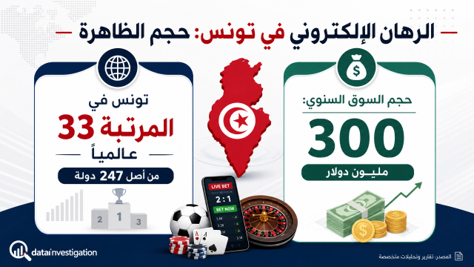 تحقيق استقصائي: الرهان الإلكتروني في تونس.. قنبلة موقوتة تهدد الشباب والاقتصاد