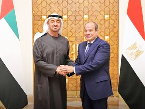 السيسي يستقبل الشيخ محمد بن زايد في العلمين لبحث تعزيز الشراكة المصرية–الإماراتية